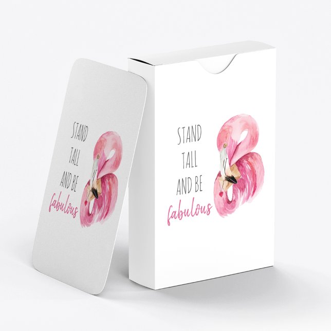 Modern Exotic Stand Tall And BE Fabulous Flamingo Playing Cards (Creator Uploaded)