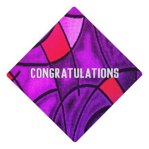 Modern Expressionism Graduation Cap Topper