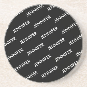 Modern Extravagant You Name It Personalized Black Coaster