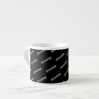 Modern Extravagant You Name It Personalized Black Espresso Cup