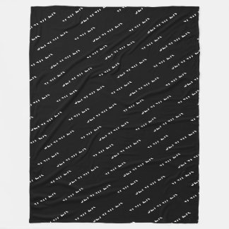 Modern Extravagant You Name It Personalized Black Fleece Blanket