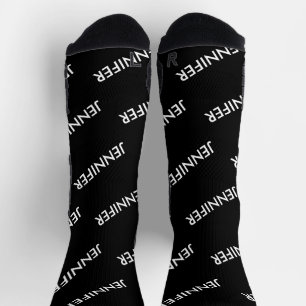 Modern Extravagant You Name It Personalized Black  Socks