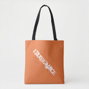 Modern Exuberance Orange Bold Graffiti Typography Tote Bag