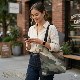 Modern Eye Catching Camo Carryall Tote Bag
