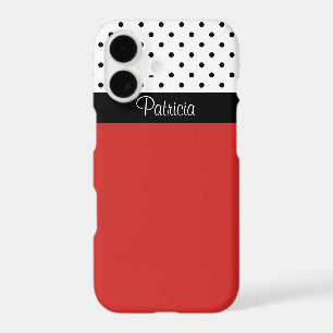 Modern Eye-Catching Red, White & Black Polka Dots