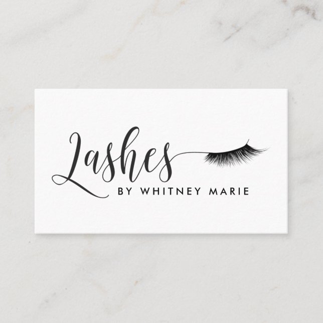Modern Eyelash Extensions Business Card (Front)