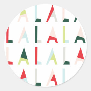 Modern Fa la la christmas sticker