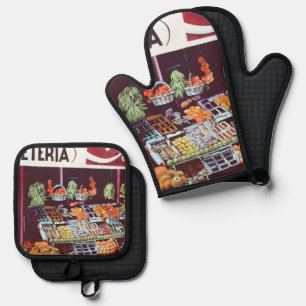 Modern Face on a Timeless Commerce, Jericho, Israe Oven Mitt & Pot Holder Set