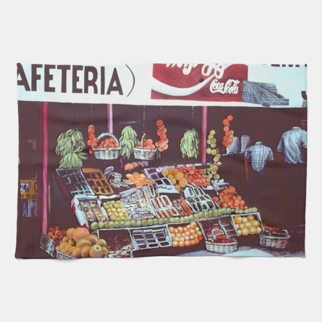 Modern Face on a Timeless Commerce Kitchen Towel (Horizontal)