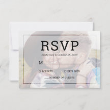 Modern Faded Photo Minimalist Typography Wedding