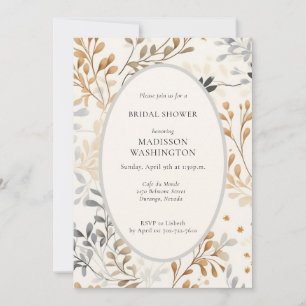 Modern Fall Foliage Bridal Shower with QR Code Invitation