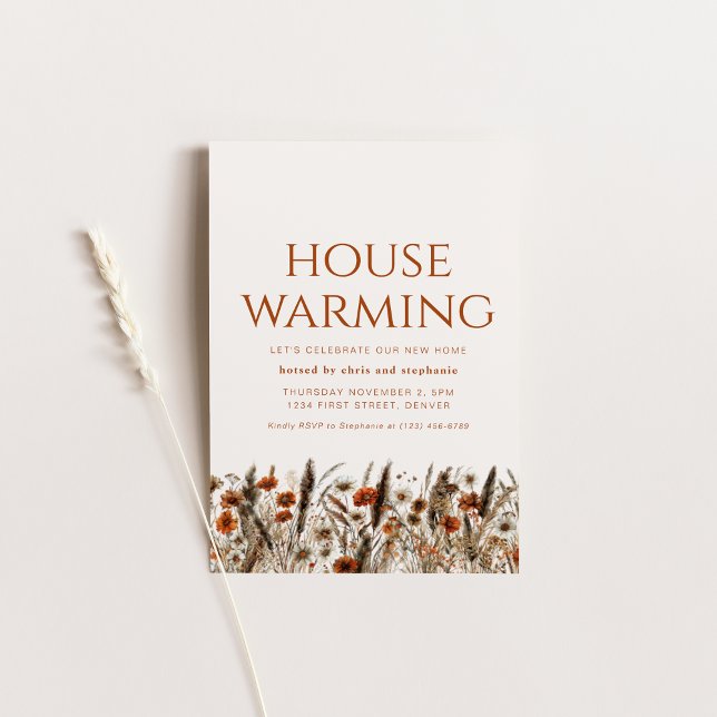 Modern Fall Housewarming Party Invite (Creator Uploaded)