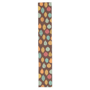 Modern Fall Leaf Pattern Long Table Runner