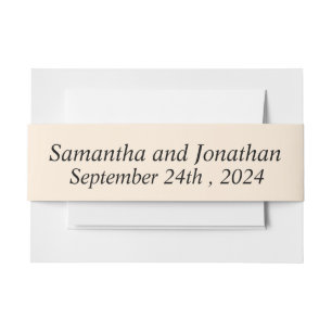Modern Fall Orange BOHO Invitation Belly Band