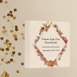 Modern Fall Orange BOHO Wedding Guest Book Binder<br><div class="desc">This Bohemian minimalist Botanical wedding collection is what you need for your minimalist wedding. It’s chic modern typography on this boho floral invitation is every bride and groom’s dream. Get inspired by the Modern Fall Orange BOHO Wedding Guest Book, an artistic and unique way to invite your guests. Your Wedding...</div>