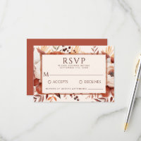 Modern Fall Terracotta Floral Boho Wedding