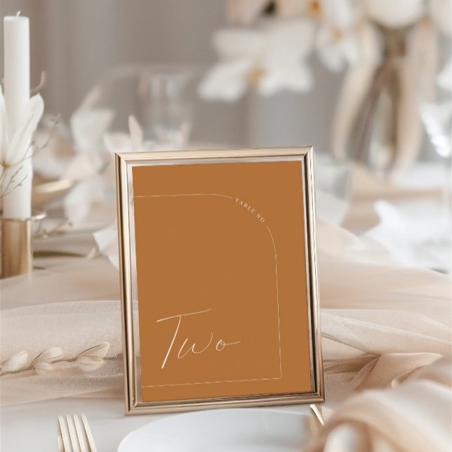 Modern Fall Terracotta Table Two Table Number (Modern Fall Terracotta Table Two Table Number)