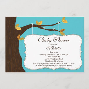 Modern Fall Tree Baby Shower Invitation