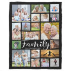 Modern FAMILY 19 Photo Collage Script Heart Black