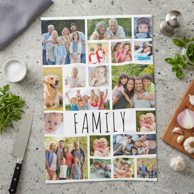 Modern Family 19 Photo Collage Simple Kitchen Towel (Creator Uploaded)