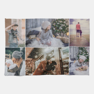 Modern Family 6 Photo Collage Keepsake Kitchen Towel