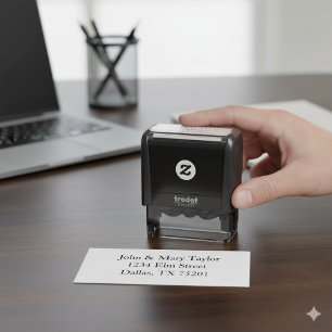 Modern Family Address Self Inking Stamp Design