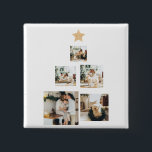 Modern Family Christmas Tree Photo With Star 2 Inch Square Button<br><div class="desc">Capture the magic of your family's holiday moments with our "Modern Family Christmas Tree with Photo" personalized keepsake.Transform your family's special memories into a one-of-a-kind holiday keepsake with our "Modern Family Christmas Tree with Photo" ornament from Zazzle. Order yours today and make this holiday season truly memorable!</div>