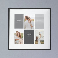 Modern Family Collage Photo & Grey Lovely Gift