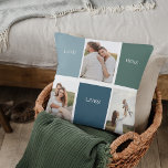 Modern Family Collage Photo | Love Live Here  Throw Pillow<br><div class="desc">Modern Family Collage Photo | Love Live Here</div>