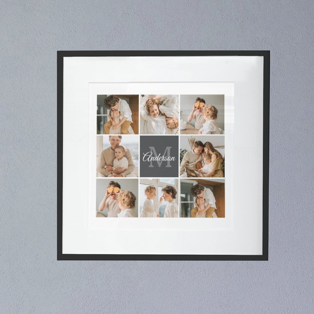 Modern Family Collage Photo & Personalized Gift Poster (Creator Uploaded)