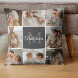 Modern Family Collage Photo & Personalized Gift Throw Pillow<br><div class="desc">Capture the heartwarming moments of your modern family in a beautifully crafted collage photo. Celebrate the laughter, love, and cherished memories with this personalized masterpiece, available exclusively on Zazzle. Create a stunning montage that encapsulates the essence of your unique family dynamic – from milestone celebrations to everyday adventures. Crafted with...</div>