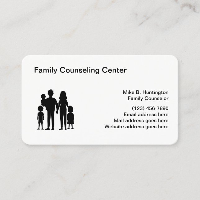 Modern Family Counseling Services Business Cards (Front)