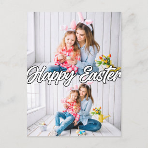 Modern Family Custom 2-photo Easter Postcard