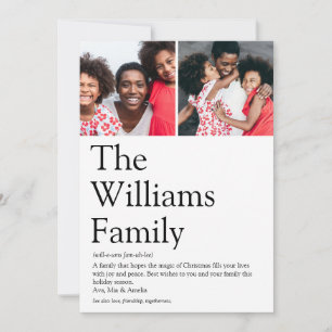 Modern Family Definition Christmas Photos Holiday Card