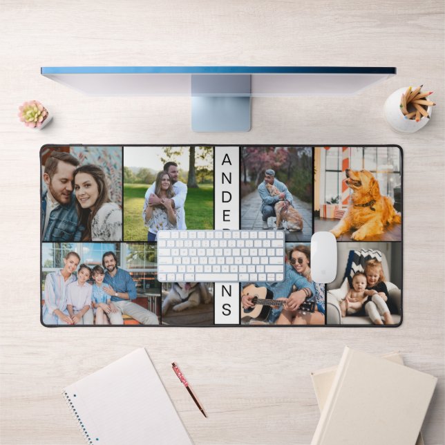 Modern Family Eight Photo Collage Desk Mat  (Office 1)