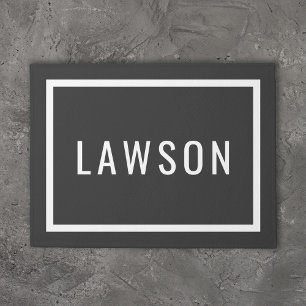 Modern Family Monogram   Editable Colours Doormat