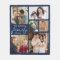 Modern Family Name 6 Photo Collage Blue