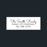 Modern Family Name Return Address Rubber Stamp<br><div class="desc">Modern Family Name Return Address Rubber Stamp featuring your name / family name in calligraphy font and address in modern font style.</div>