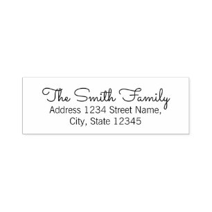 Modern Family Name Return Address Self-inking Stamp