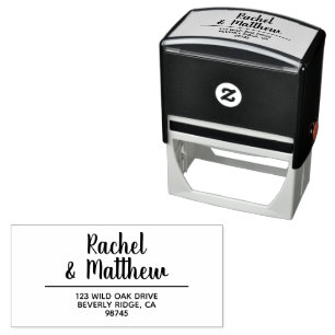 Modern Family Name Return Address Self-inking Stamp