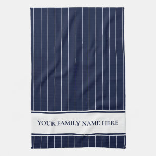 Modern Family Navy White Striped Kitchen Kitchen Towel