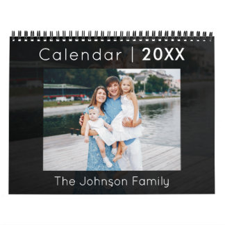Modern Family Photo Calendar Black