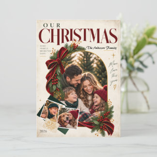 Modern Family Photo Christmas Card | Personalized 