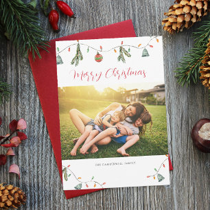 Modern Family Photo Christmas Holiday Script Card