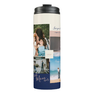 Modern Family Photo Collage Best Mom Ever Thermal Tumbler