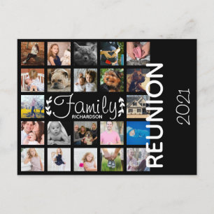 Modern Family Photo Collage Family Reunion Postcard