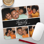 Modern Family Photo Collage Mouse Pad<br><div class="desc">Transform your workspace with a personalized mouse pad using this dynamic photo collage template. Effortlessly add your favourite pictures,  the year,  your family name,  and any custom text you desire. Make it uniquely yours!</div>