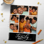 Modern Family Photo Collage Planner<br><div class="desc">Create a personalized planner using this easy photo collage template. Add pictures to the front, including the year, your family name, and your name or other custom text, and a full-size photo on the back cover.</div>
