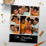Modern Family Photo Collage Planner<br><div class="desc">Create a personalized planner using this easy photo collage template. Add pictures to the front,  including the year,  your family name,  and your name or other custom text,  and a full-size photo on the back cover.</div>