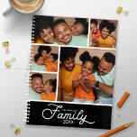 Modern Family Photo Collage Planner<br><div class="desc">Create a personalized planner using this easy photo collage template. Add pictures to the front, including the year, your family name, and your name or other custom text, and a full-size photo on the back cover.</div>